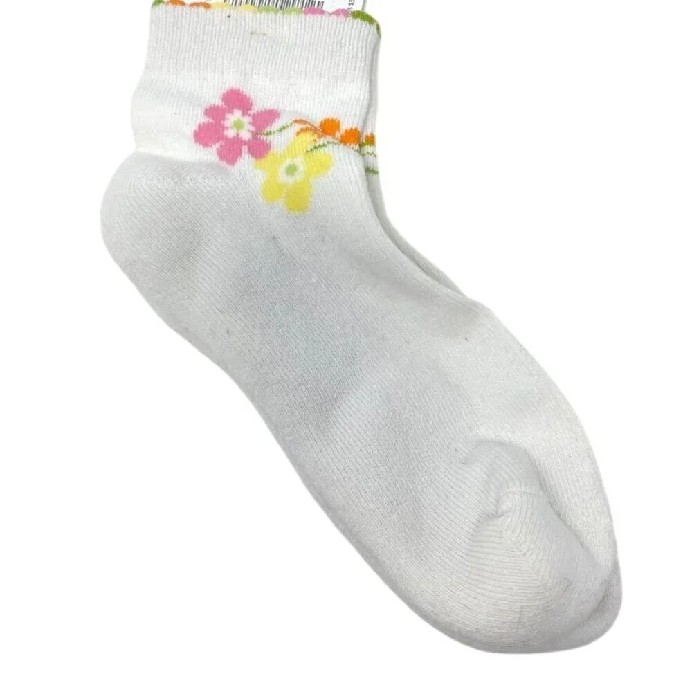 Vintage Gymboree Ankle Socks Casual Springtime Flowers Shoe Size 11-1 Girls